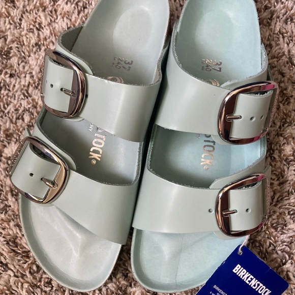 Birkenstock Arizona Big Buckle Surf Green Sandals - Picture 3 of 10
